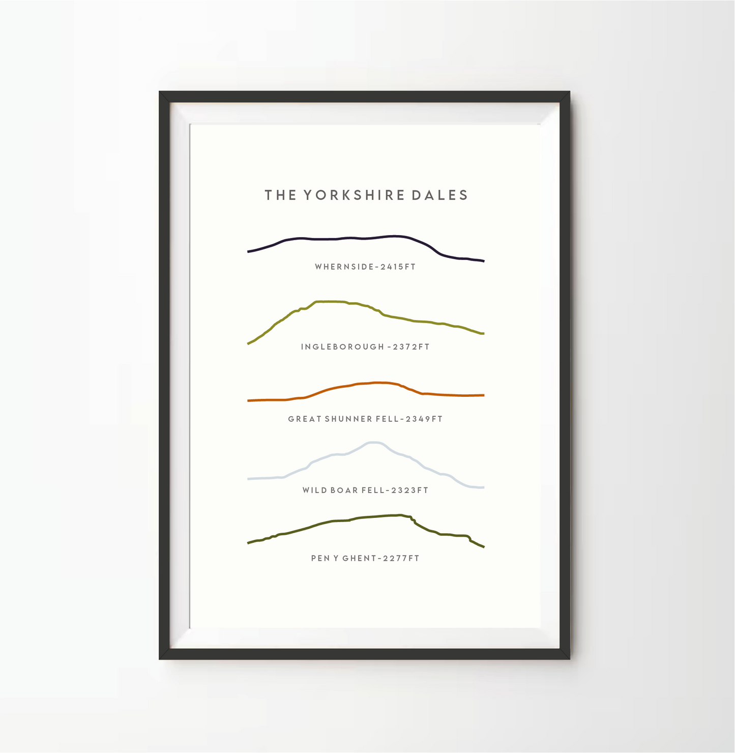 Yorkshire Dales Line Art Print