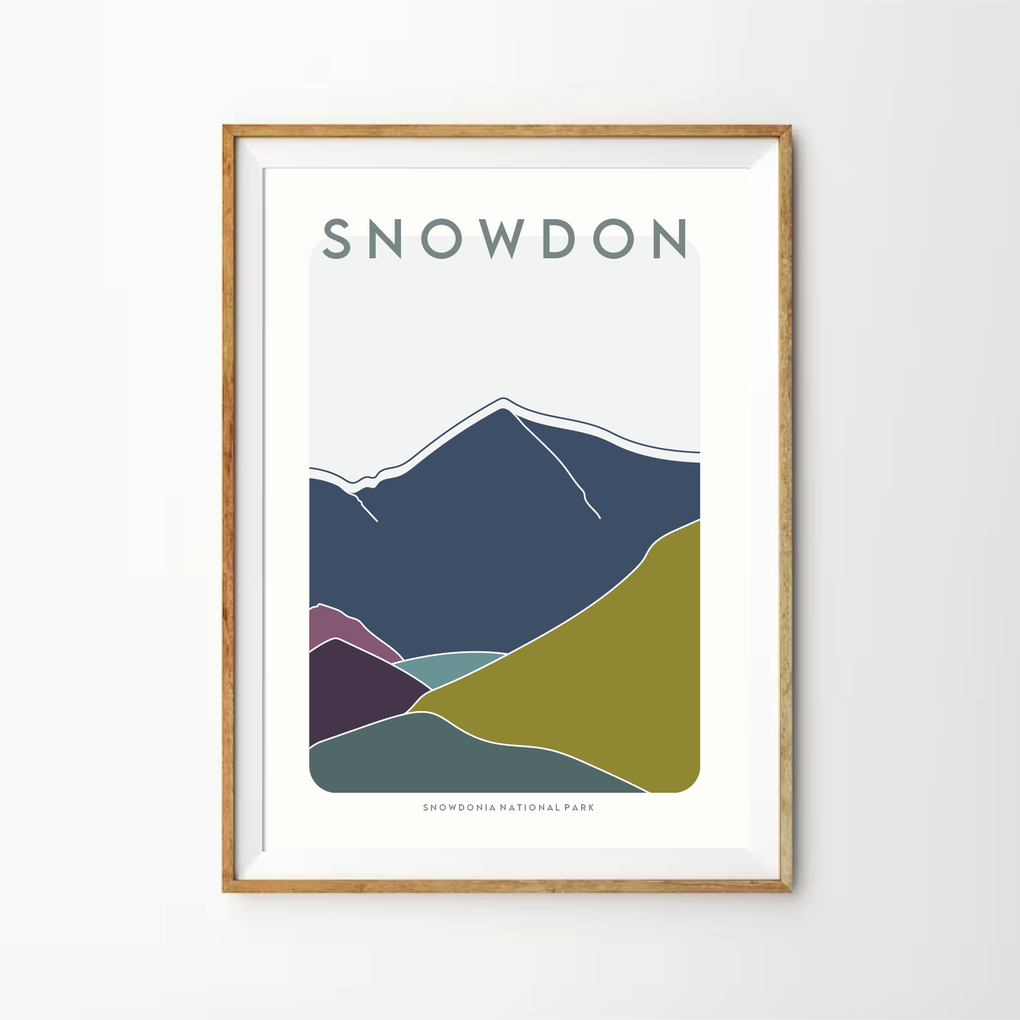 Snowdon Retro Art Print