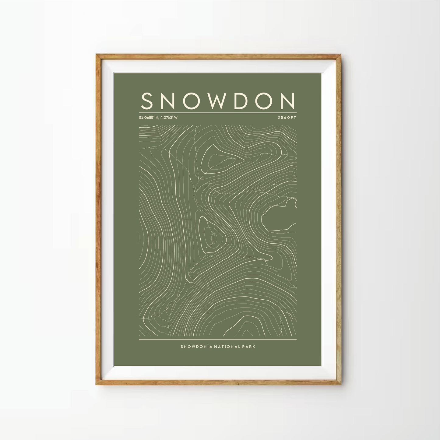 Snowdon Contour Print