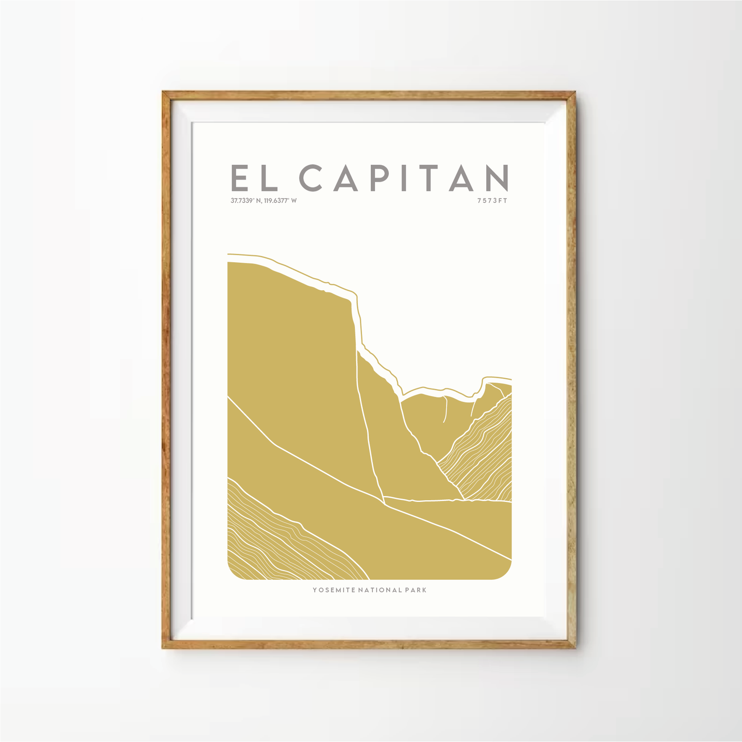 El Capitan Line Art Print