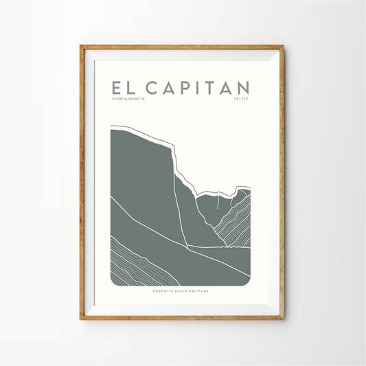 El Capitan Line Art Print