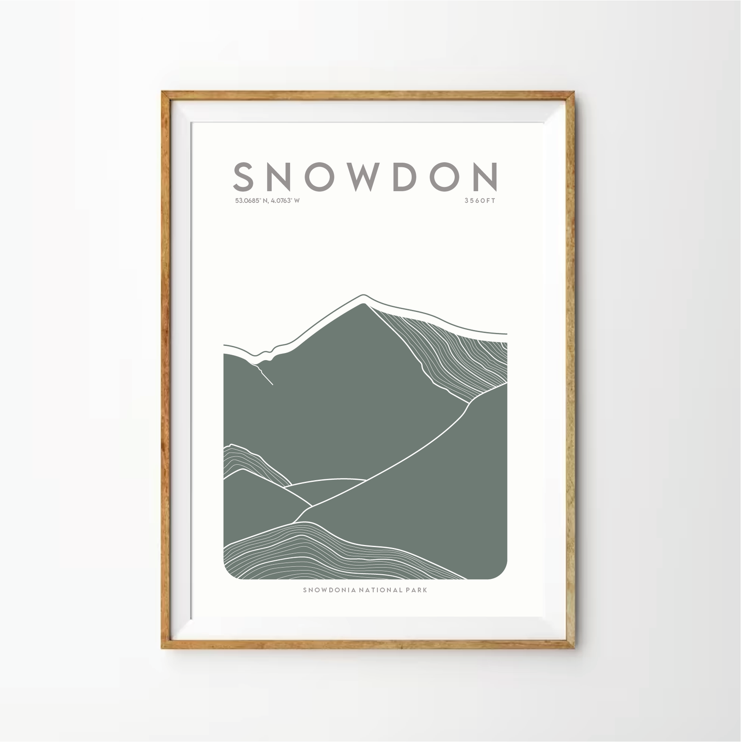 Snowdon Line Art Print