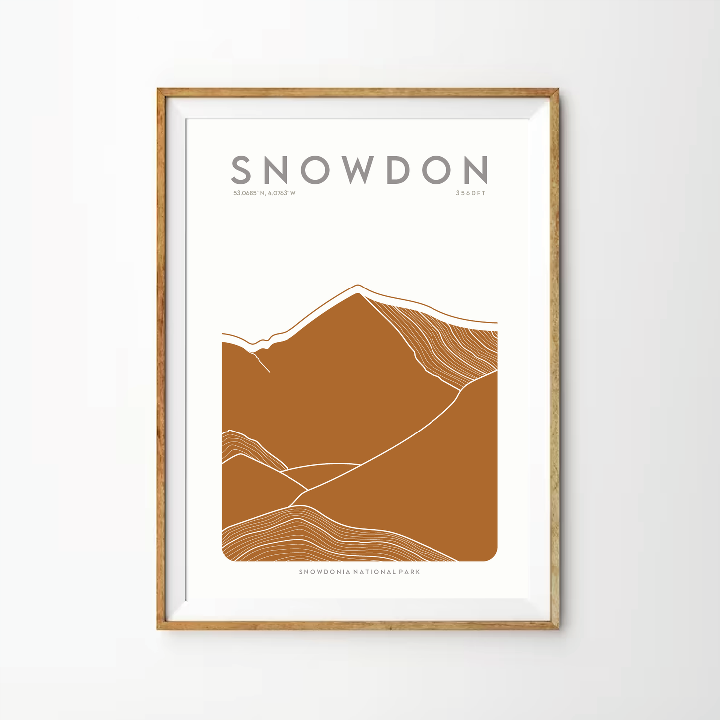 Snowdon Line Art Print