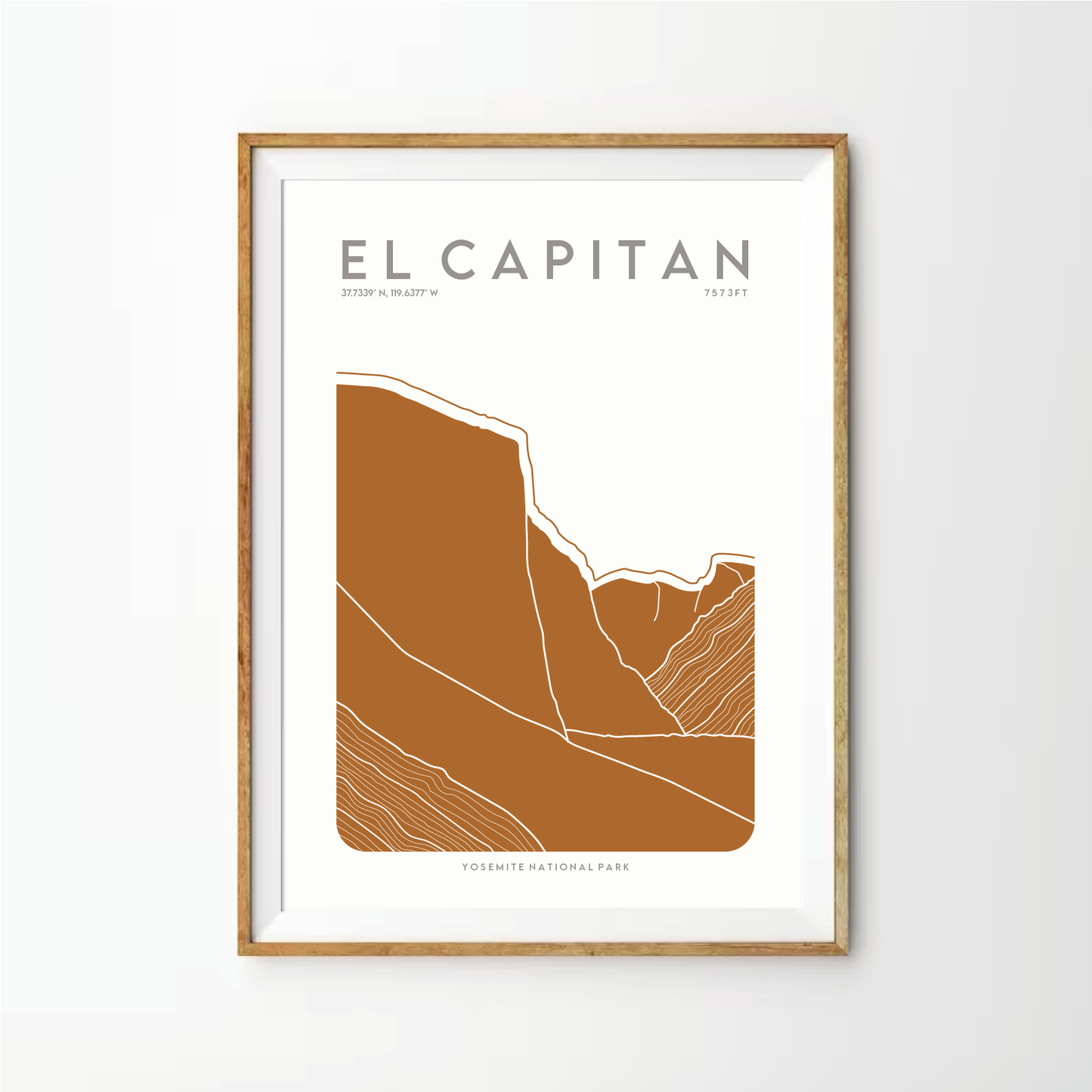 El Capitan Line Art Print