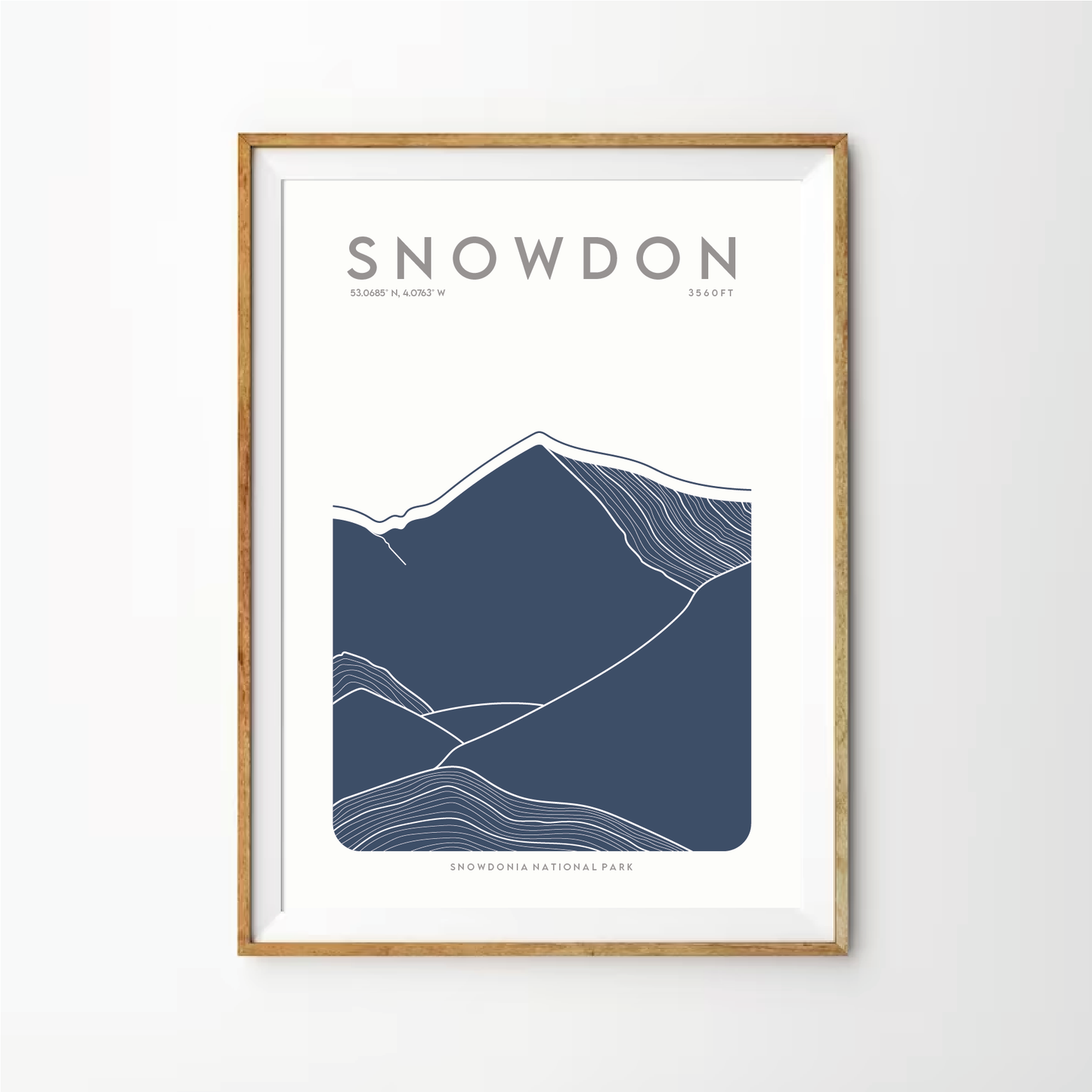 Snowdon Line Art Print