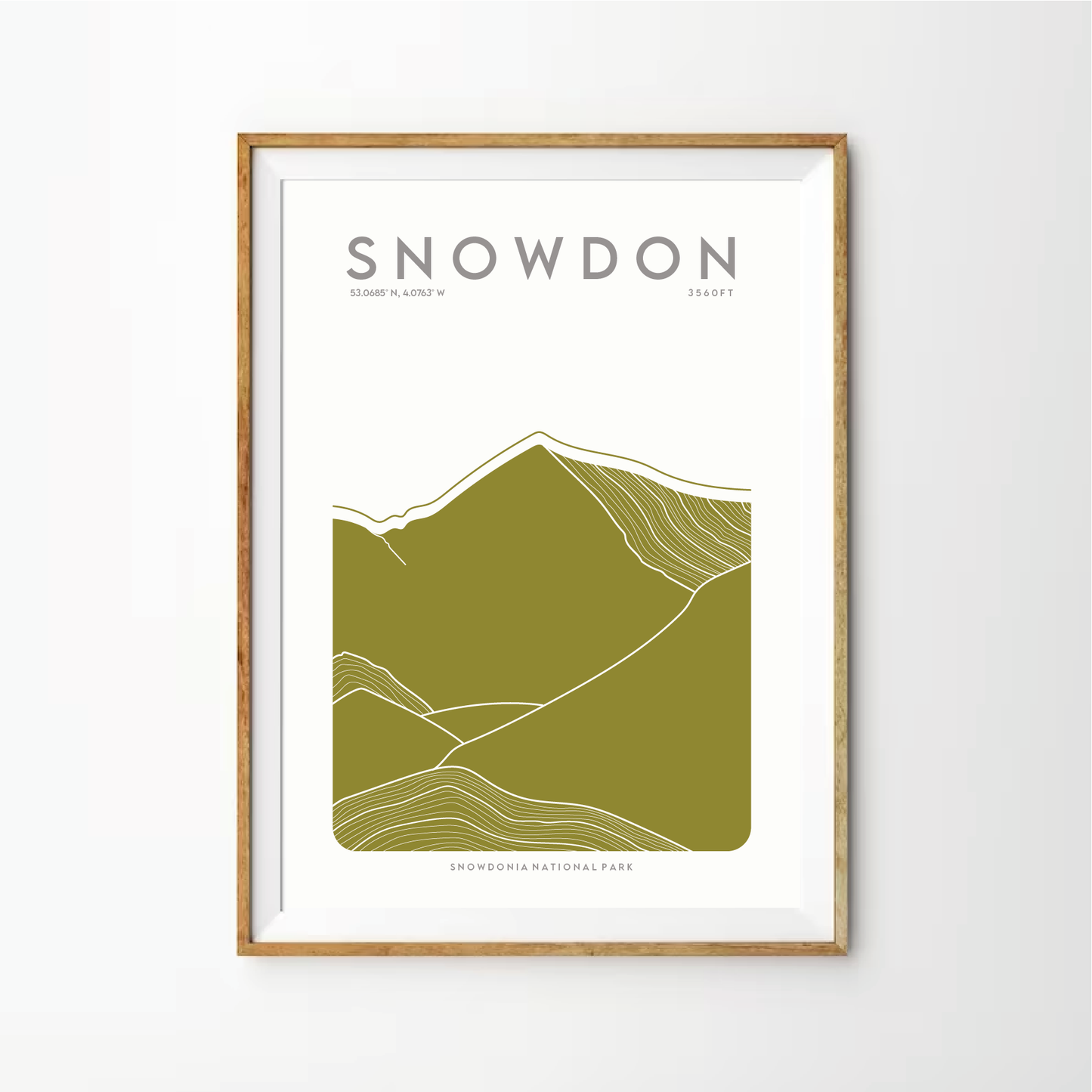 Snowdon Line Art Print