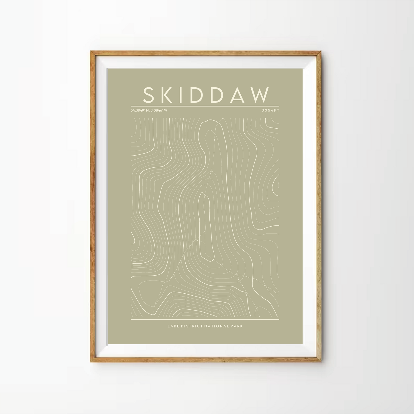 Skiddaw Contour Print