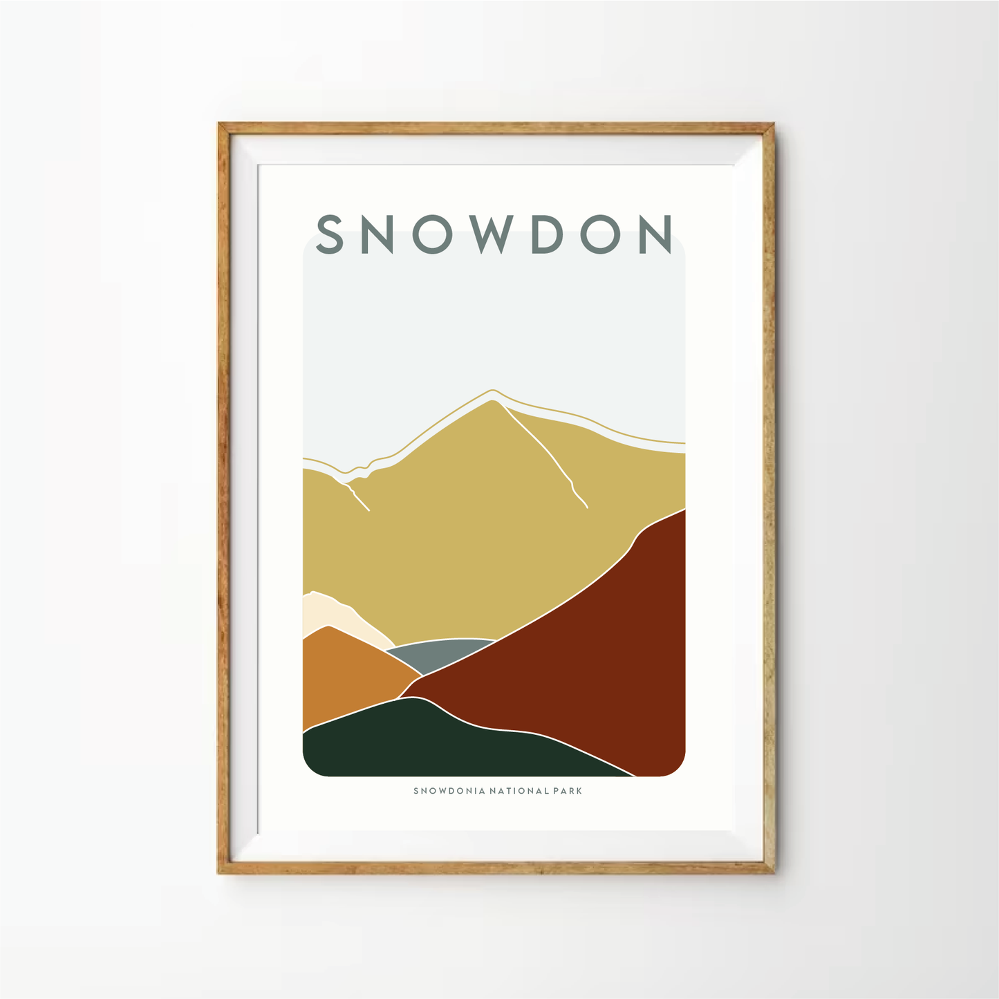 Snowdon Retro Art Print