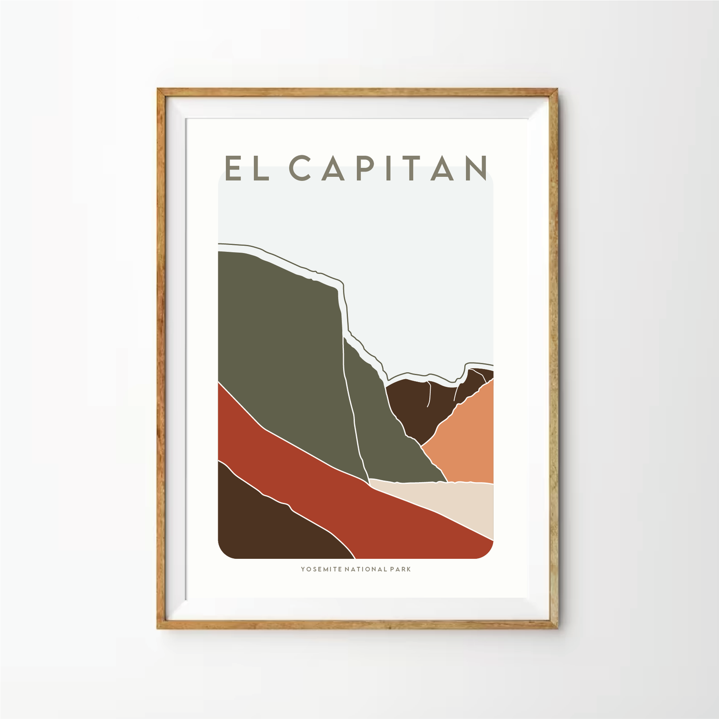 El Capitan Retro Art Print