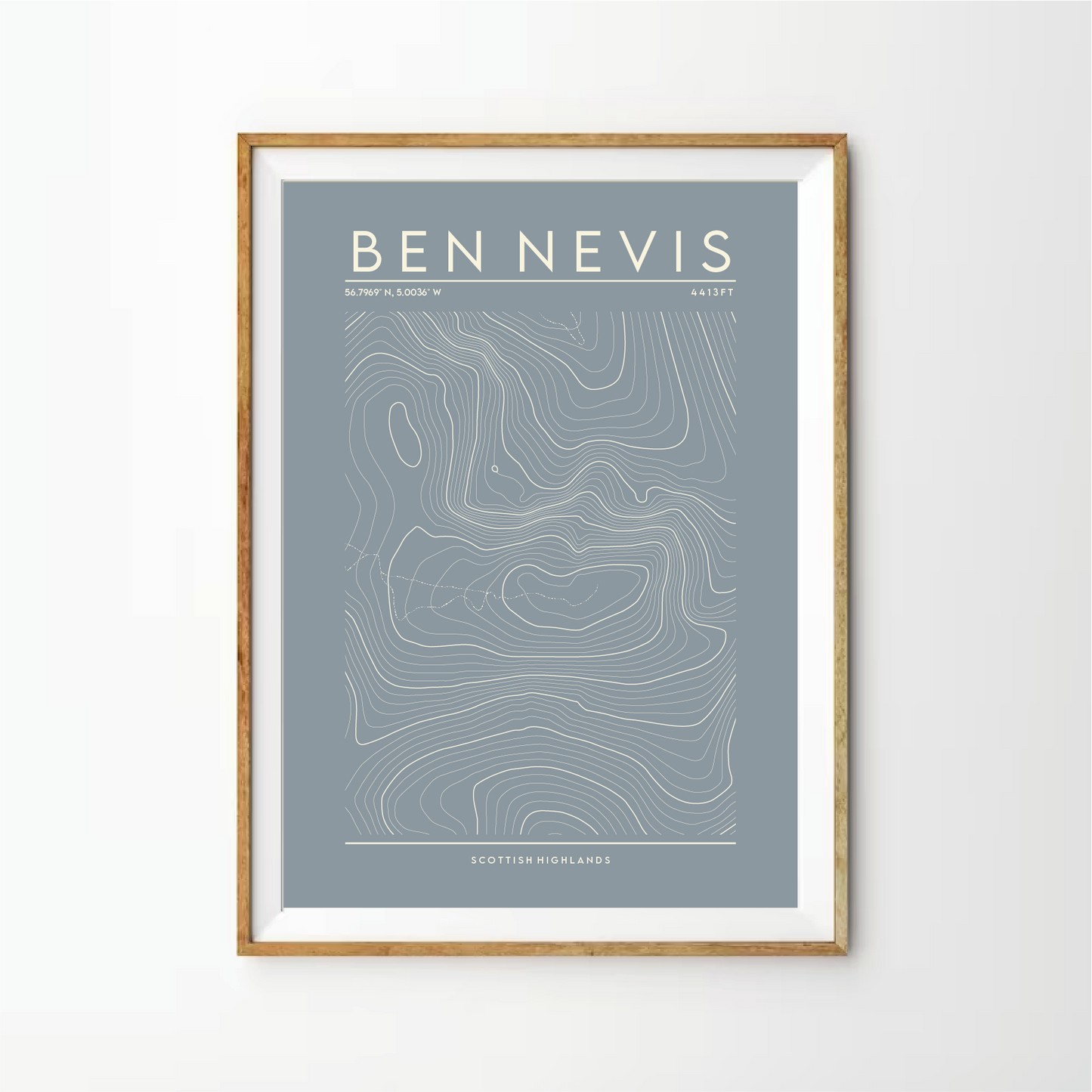 Ben Nevis Contour Print