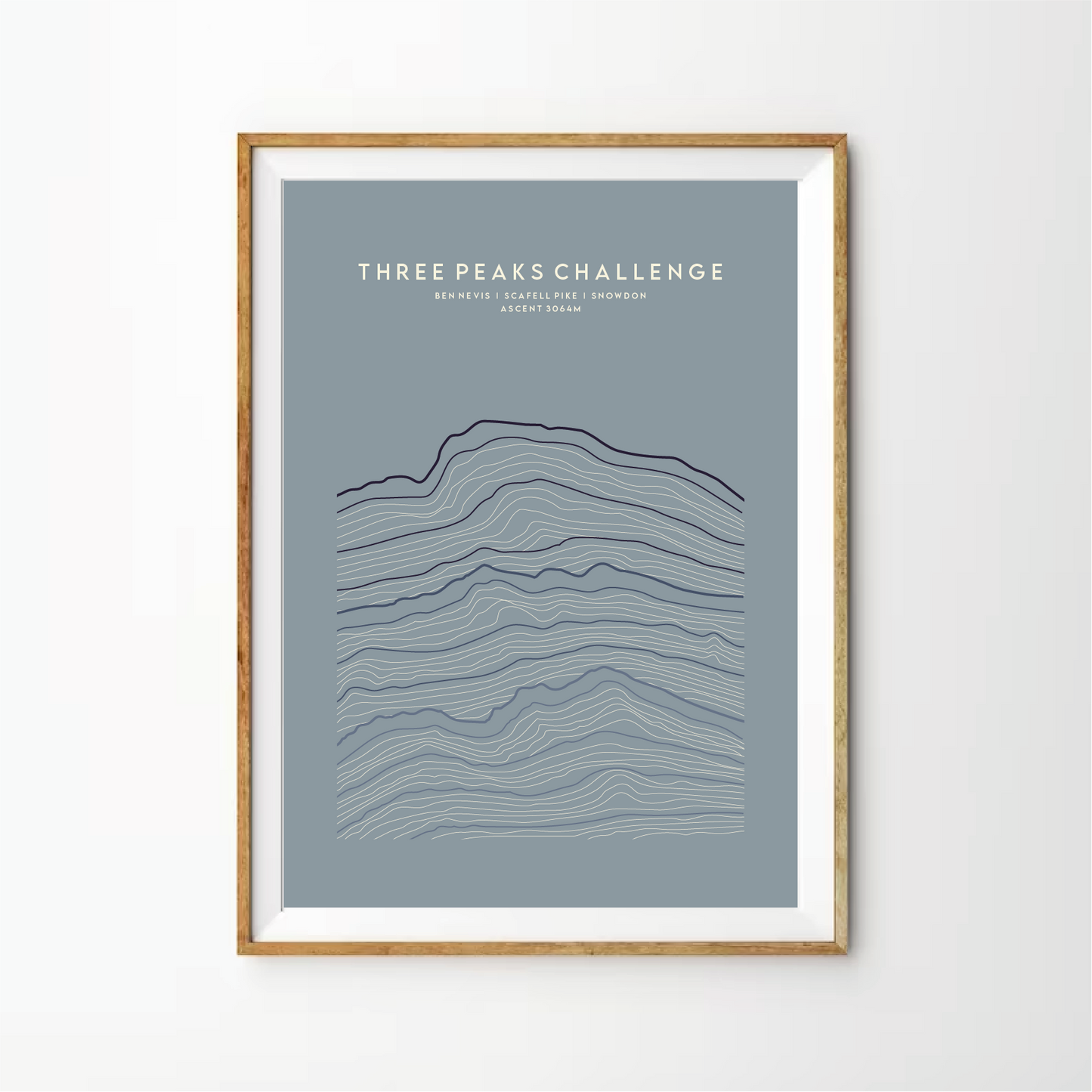 Three Peaks Challenge Ombre Linear Print