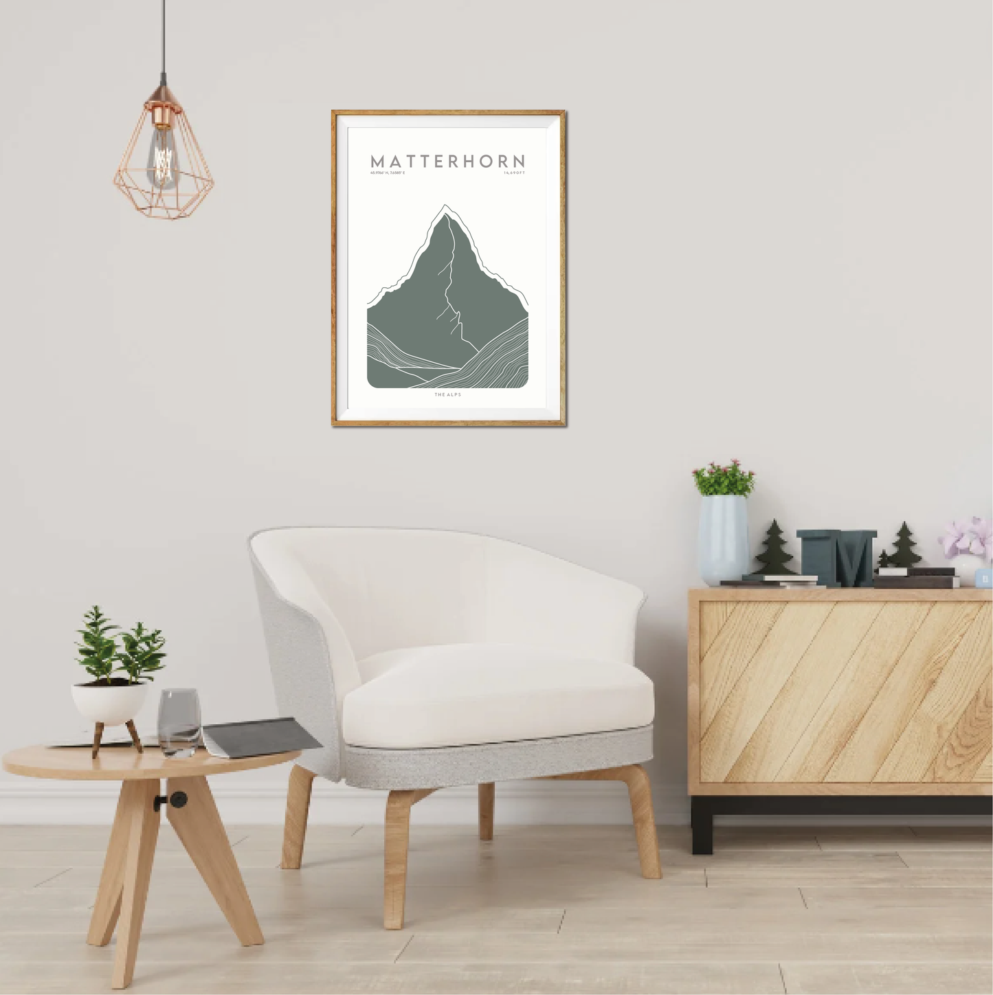 Matterhorn Line Art Print