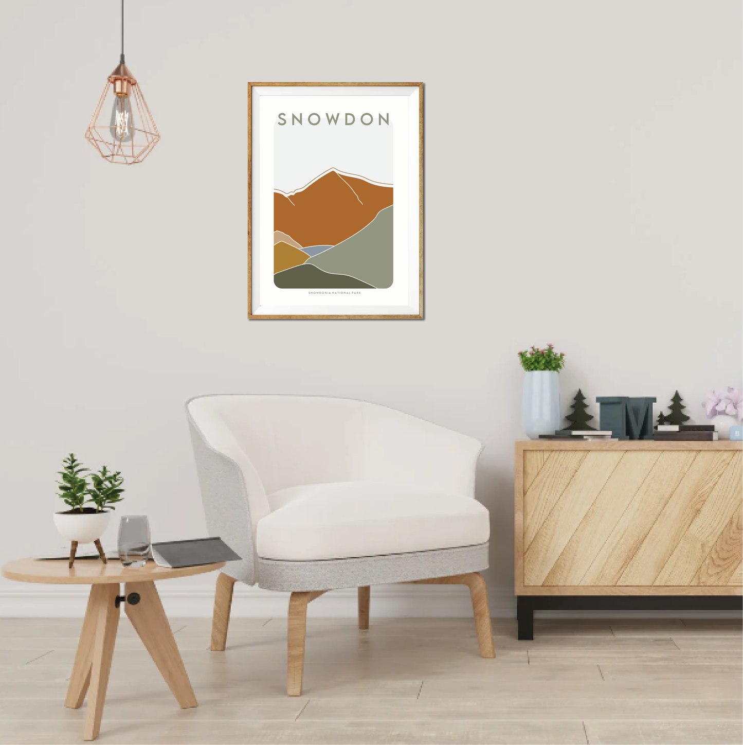 Snowdon Retro Art Print