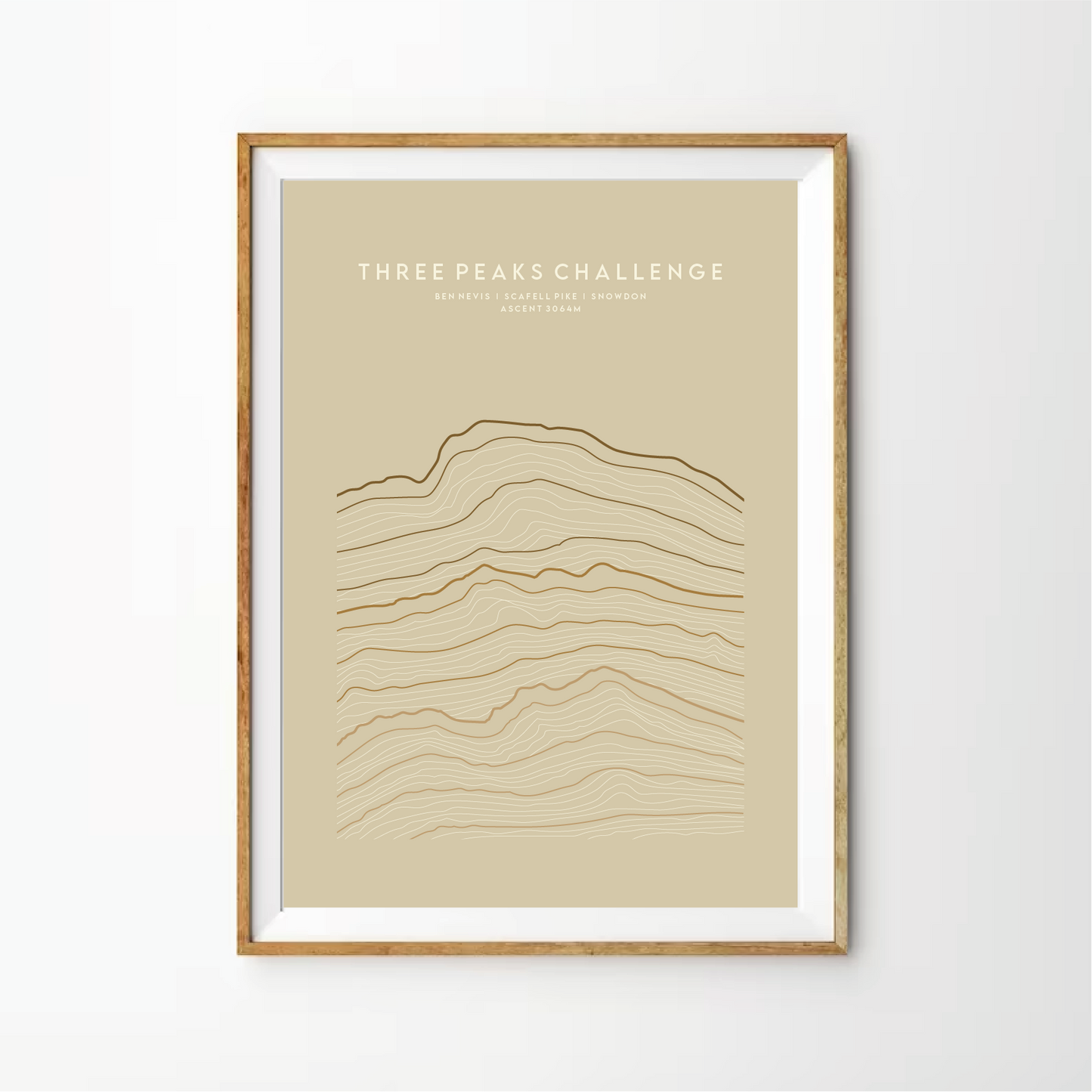 Three Peaks Challenge Ombre Linear Print