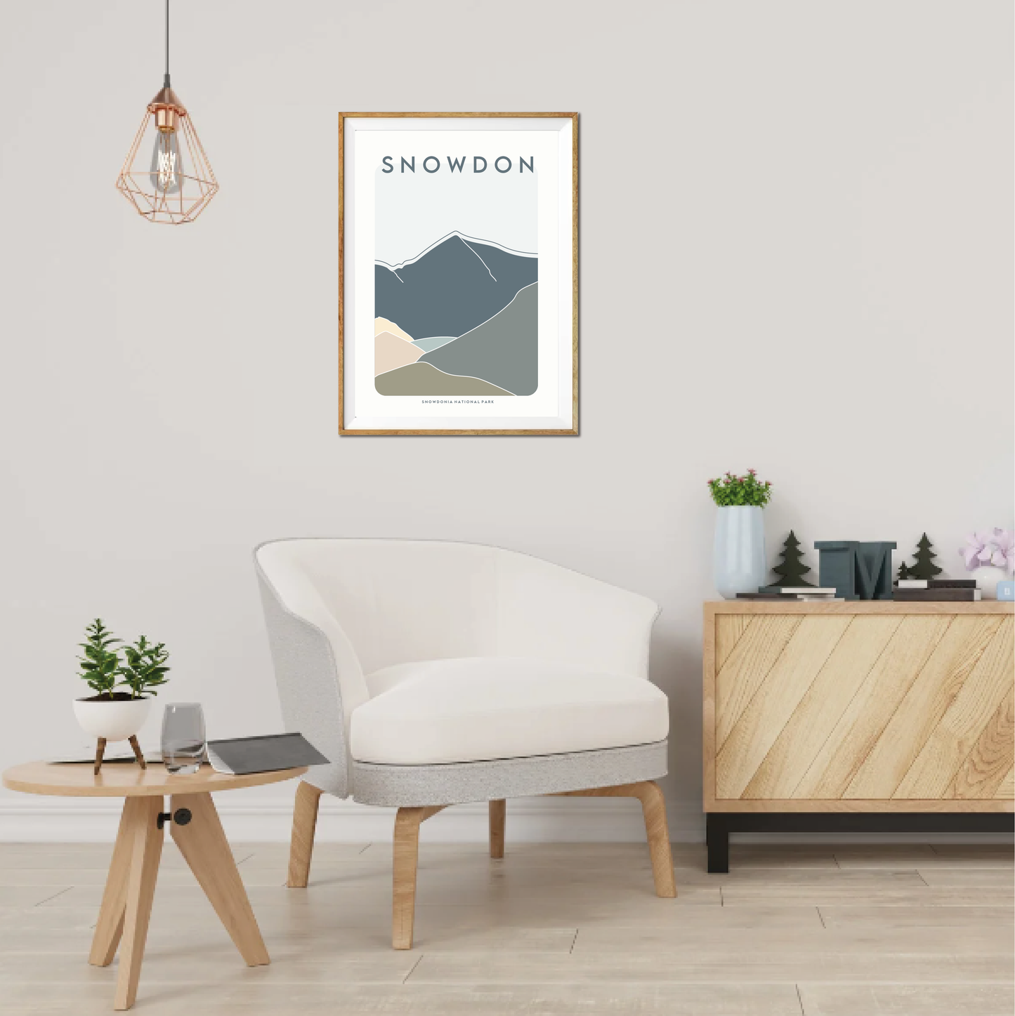 Snowdon Retro Art Print