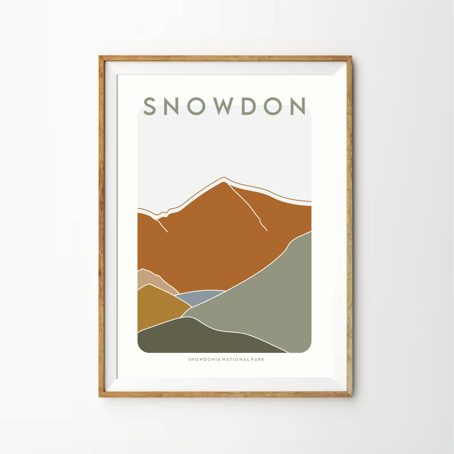 Snowdon Retro Art Print