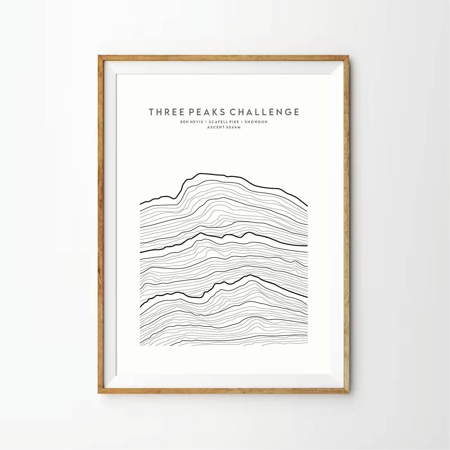 Three Peaks Challenge Ombre Linear Print