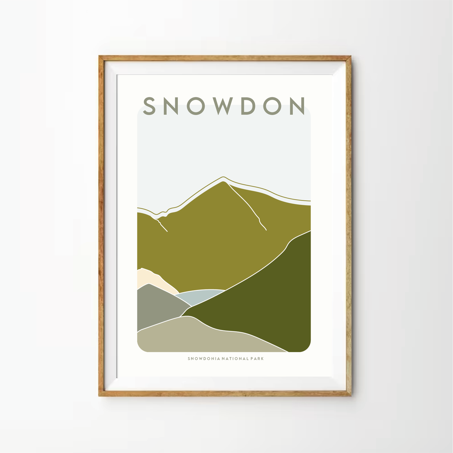 Snowdon Retro Art Print