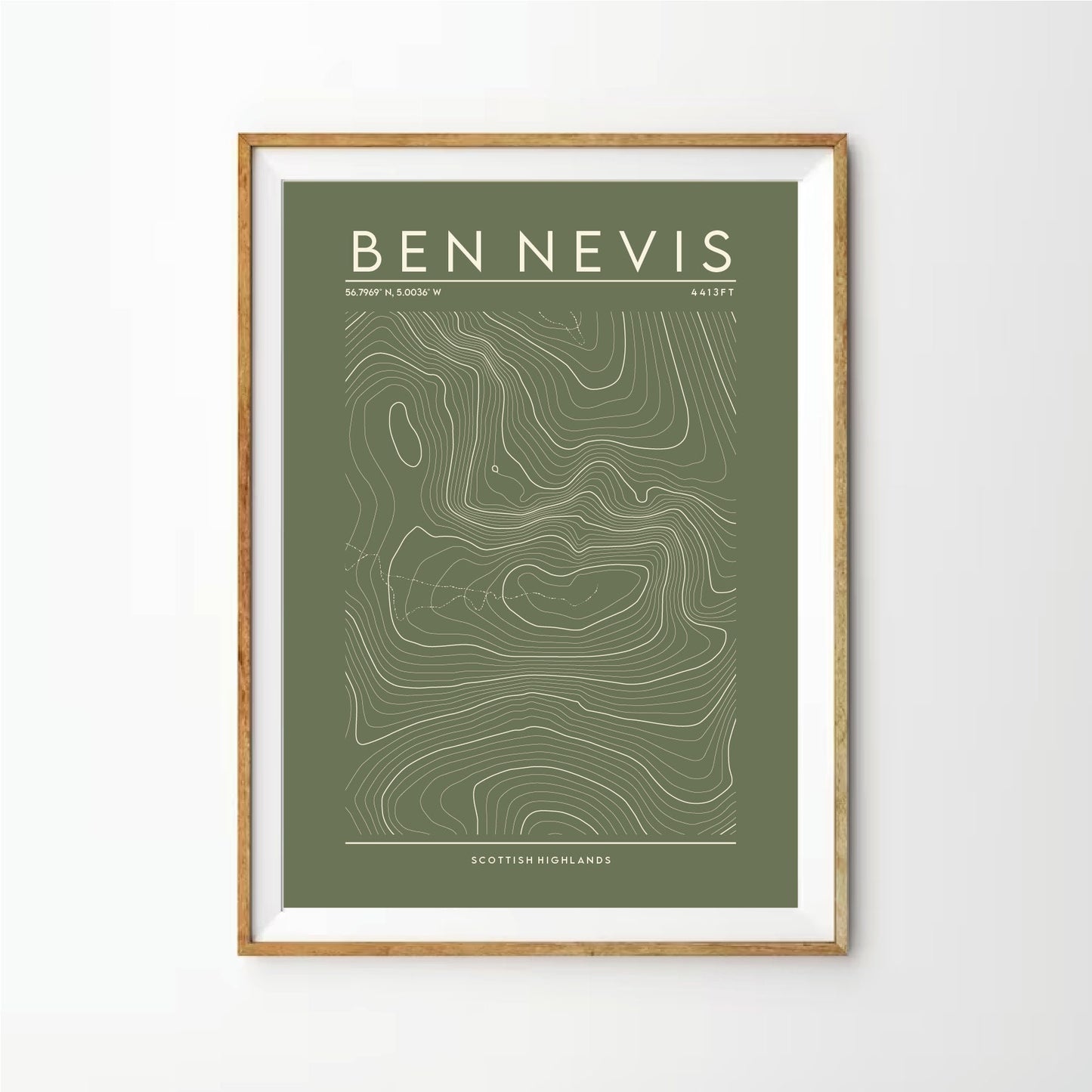 Ben Nevis Contour Print