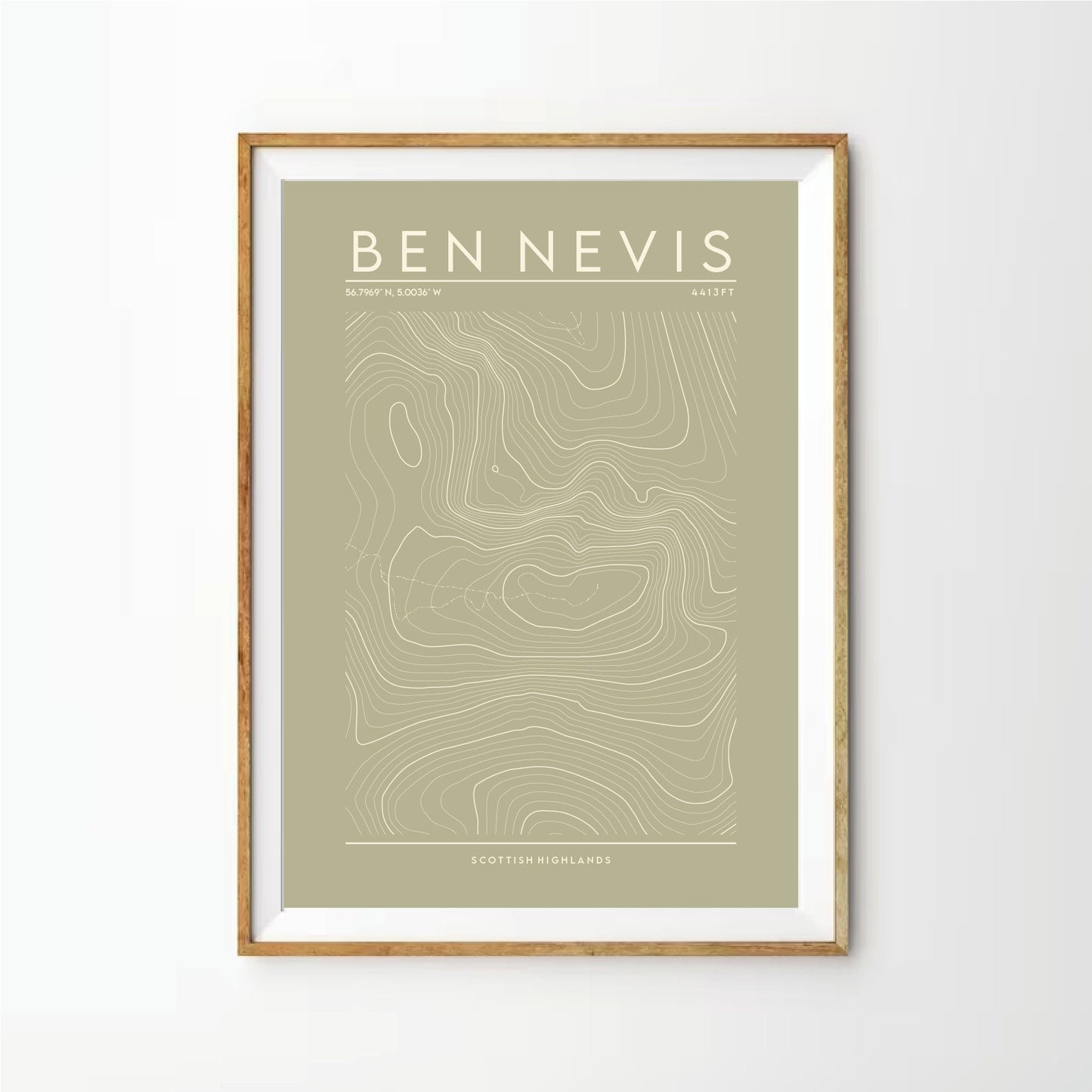 Ben Nevis Contour Print