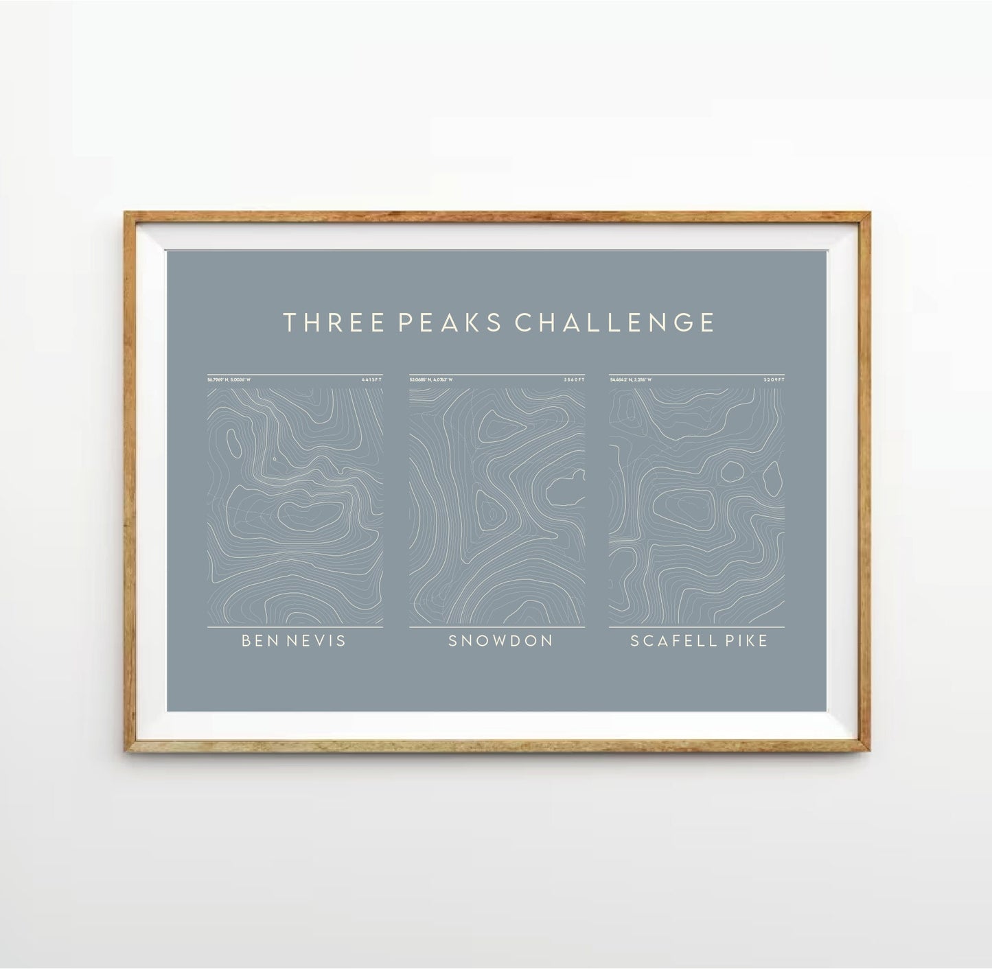 Three Peaks Contour Print