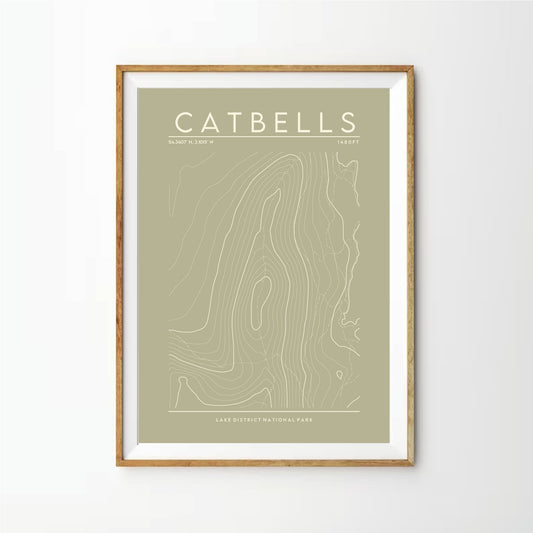 Catbells Contour Print