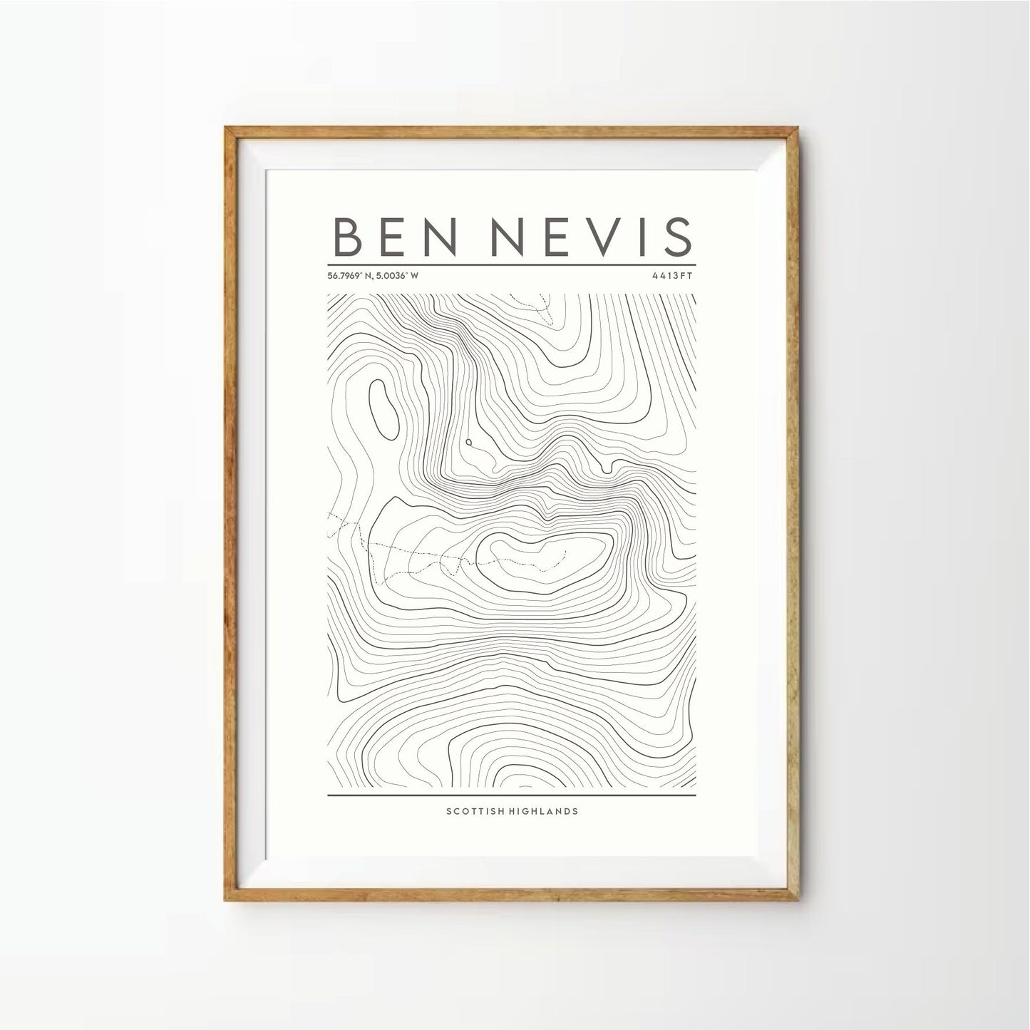 Ben Nevis Contour Print