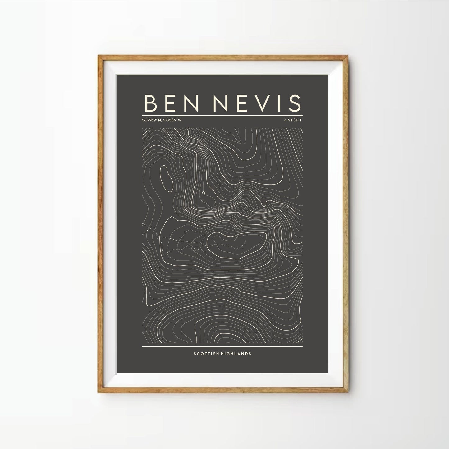 Ben Nevis Contour Print