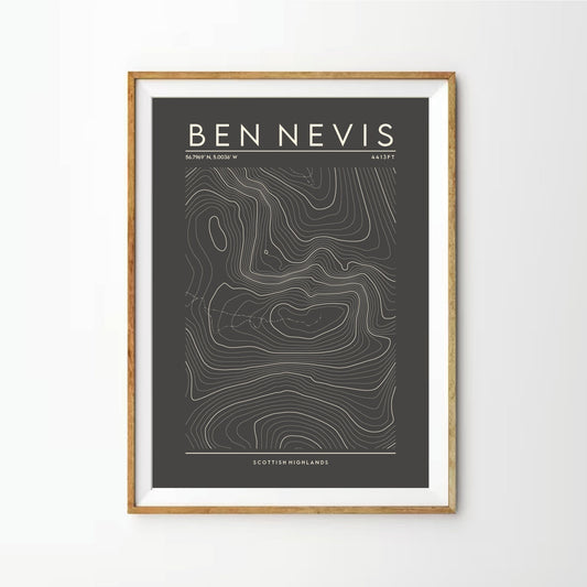 Ben Nevis Contour Print