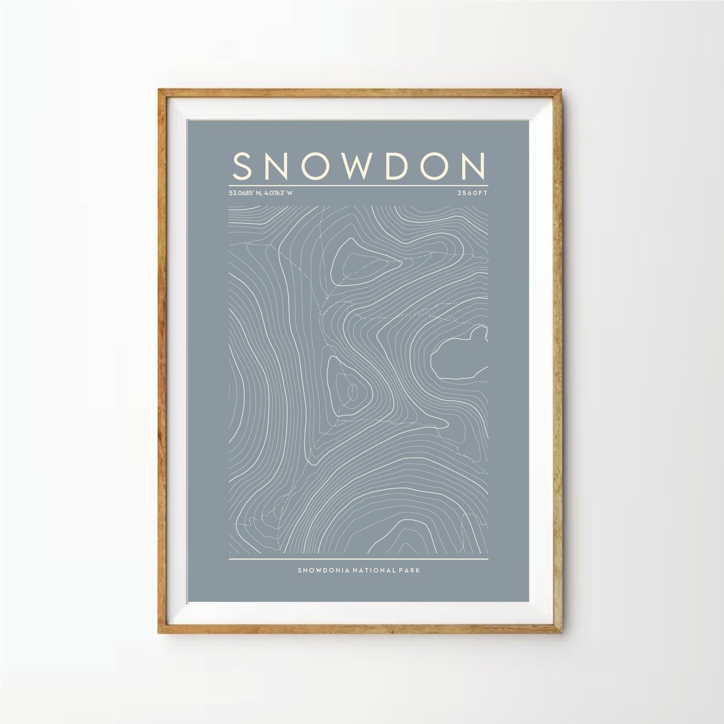 Snowdon Contour Print