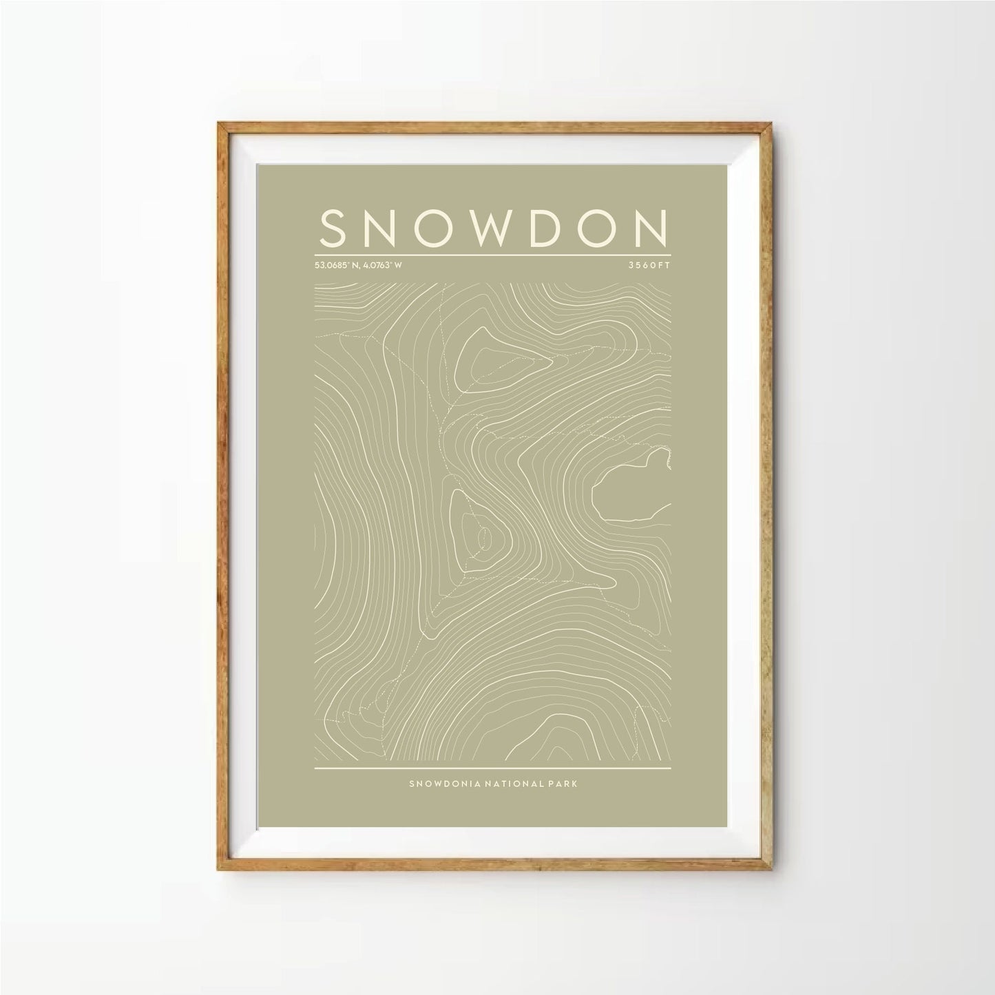 Snowdon Contour Print