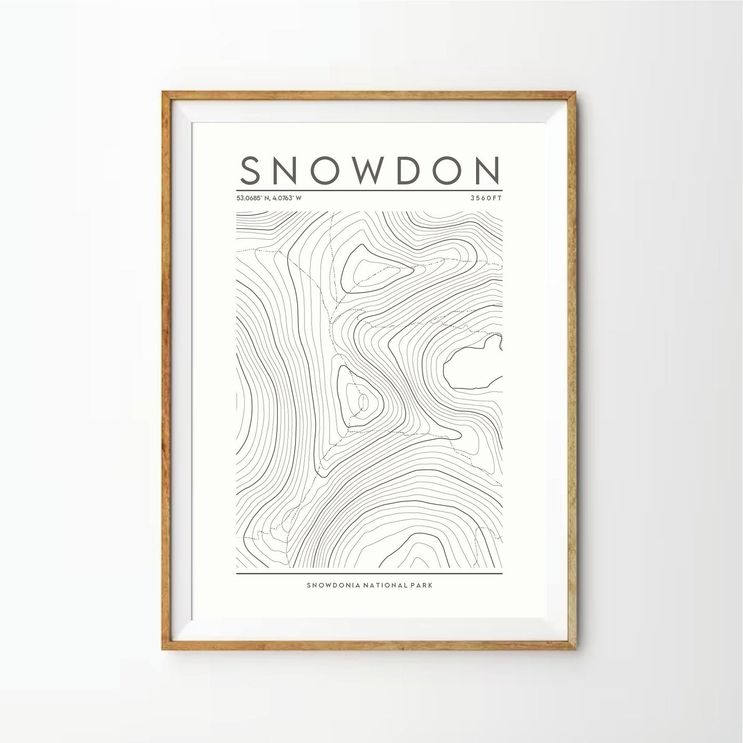 Snowdon Contour Print