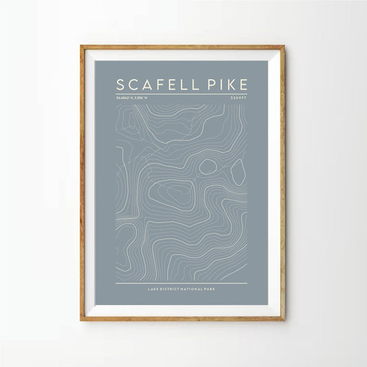 Scafell Pike Contour Print