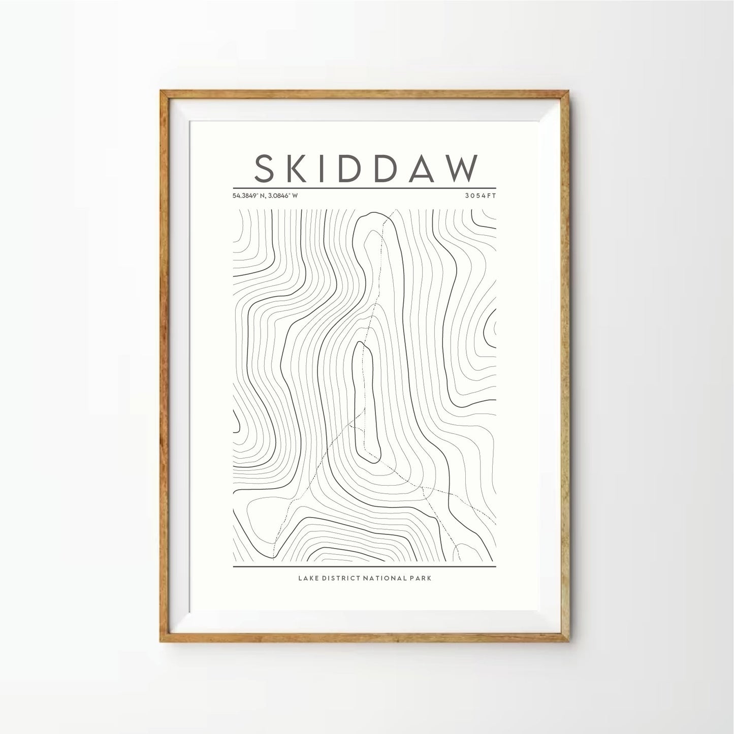 Skiddaw Contour Print