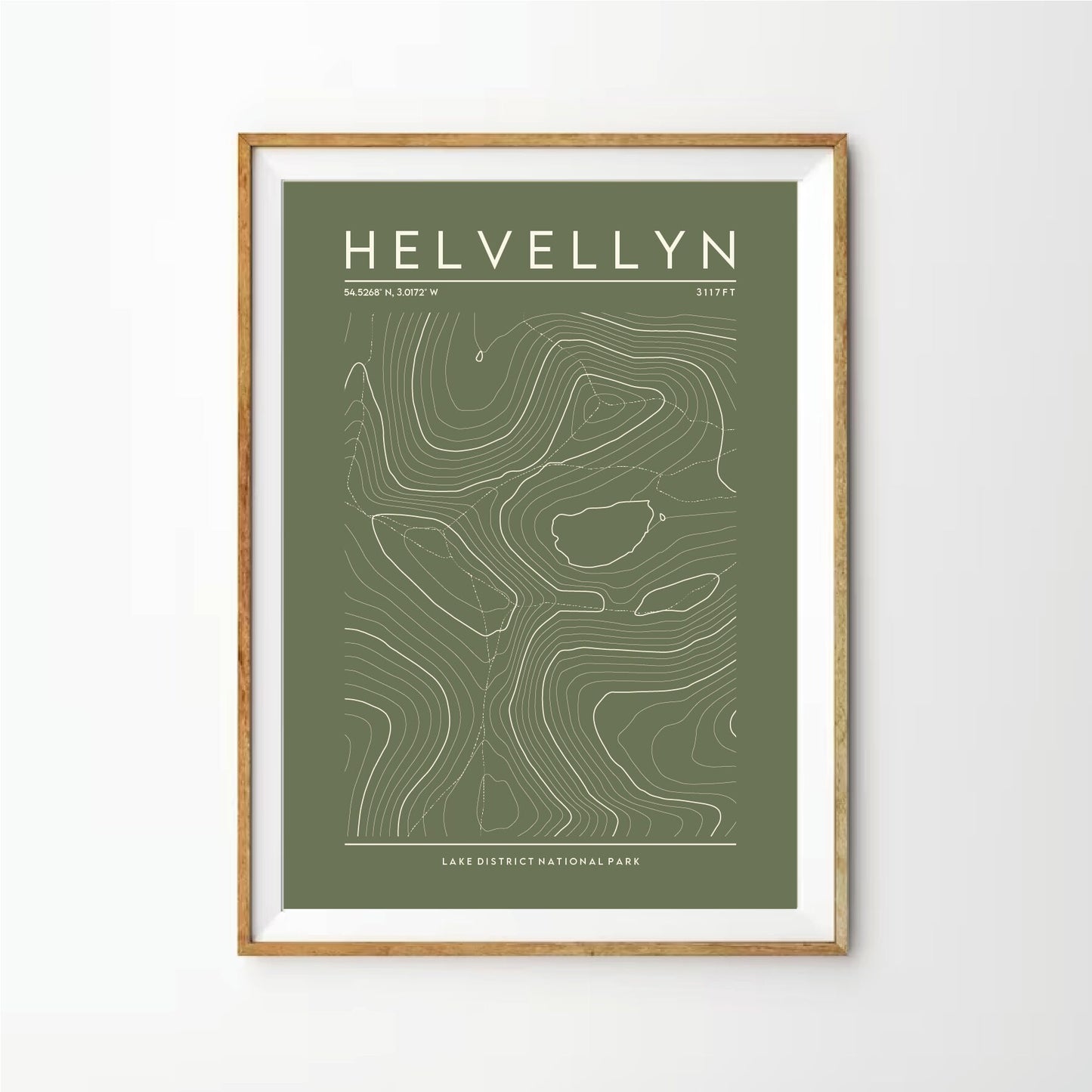 Helvellyn Contour Print