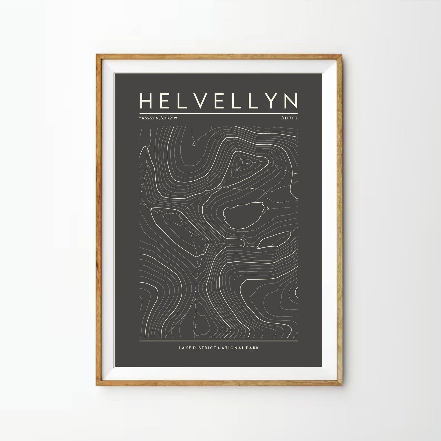 Helvellyn Contour Print