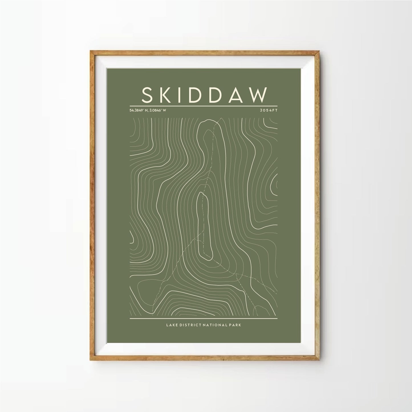 Skiddaw Contour Print