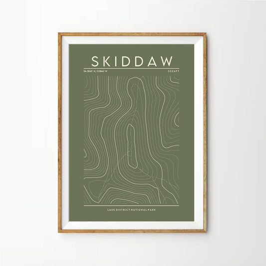 Skiddaw Contour Print