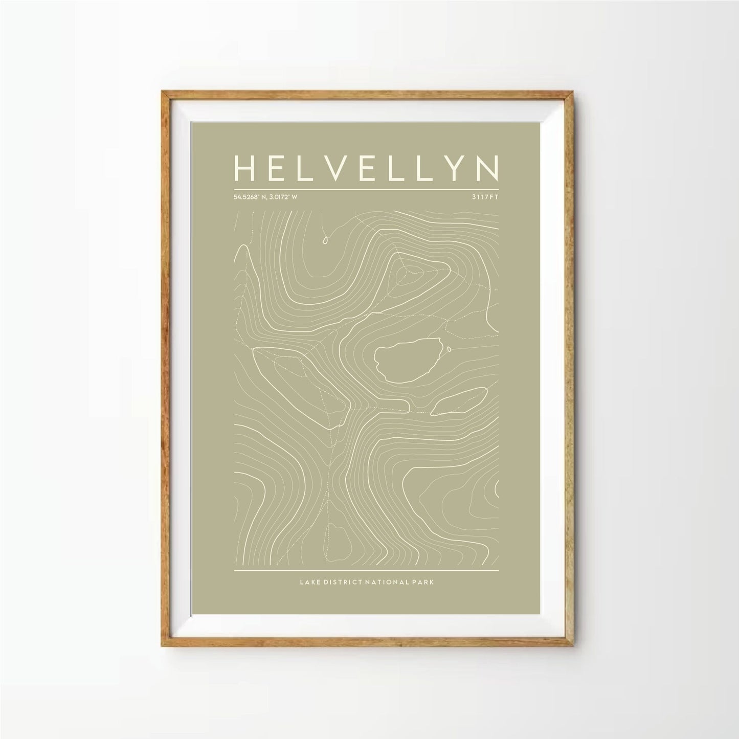 Helvellyn Contour Print